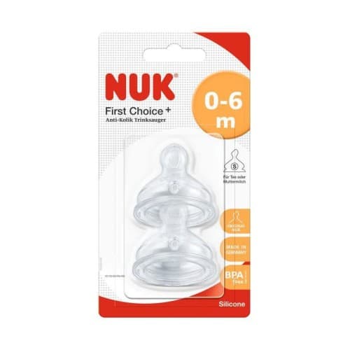 Nuk TETINES FIRST CHOICE LOT DE 2 0-6M Small