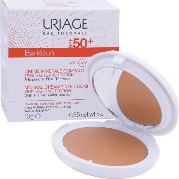 Uriage Bariesun Creme Minerale Compacte Teintee Doree Spf 50+ 10GR