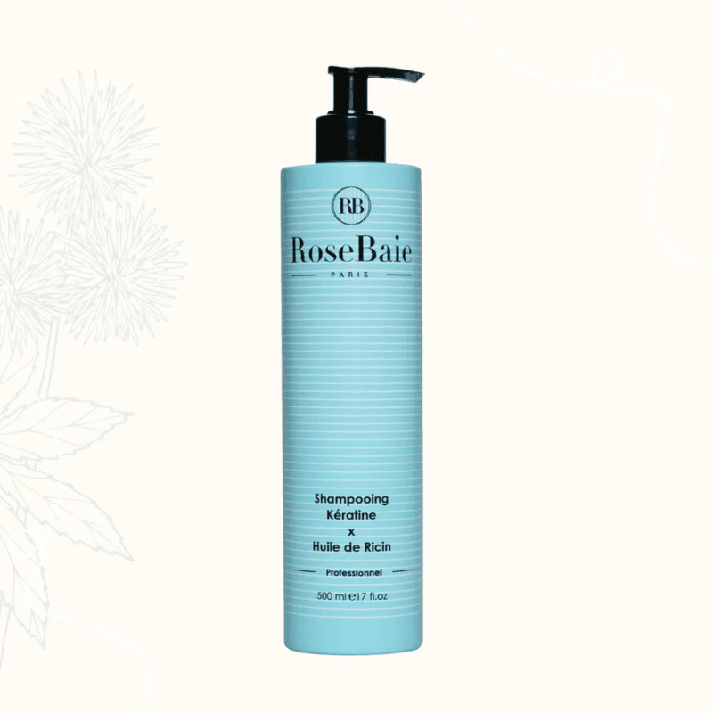 Rosebaie Shampoing Huile de Ricin X Keratine 500 ML