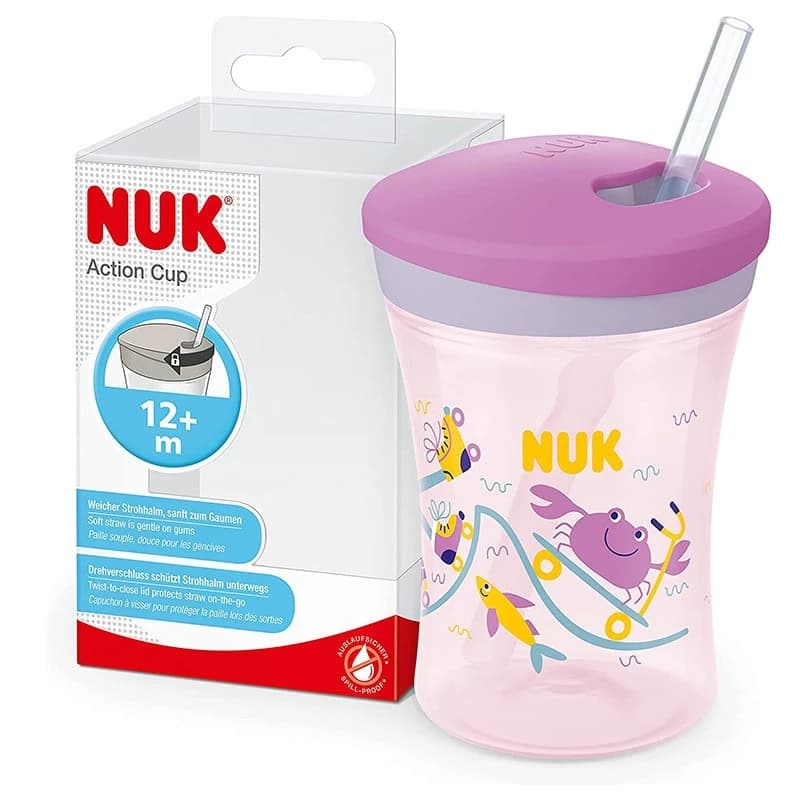 Nuk Tasse Action Cup avec Paille 12 mois 230 ml